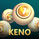 Keno number card game icon